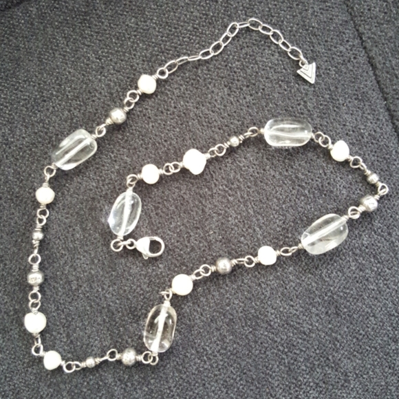 Silpada pearl and quartz crystal necklace - Picture 3 of 4